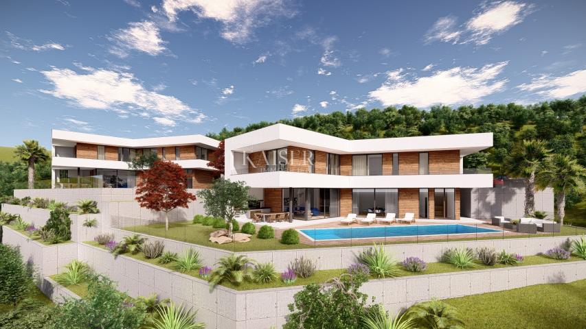 Mošćenička Draga - land with sea view, 1,215 m2