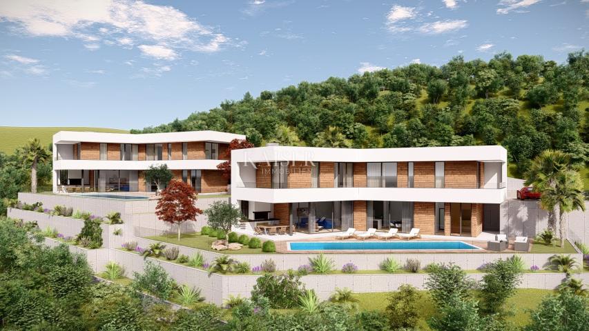 Mošćenička Draga - land with sea view, 1,215 m2