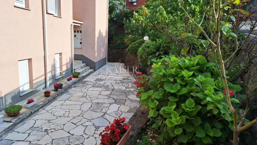 Opatija, surroundings, mansard, one bedroom apartment with a terrace and a magnificent view