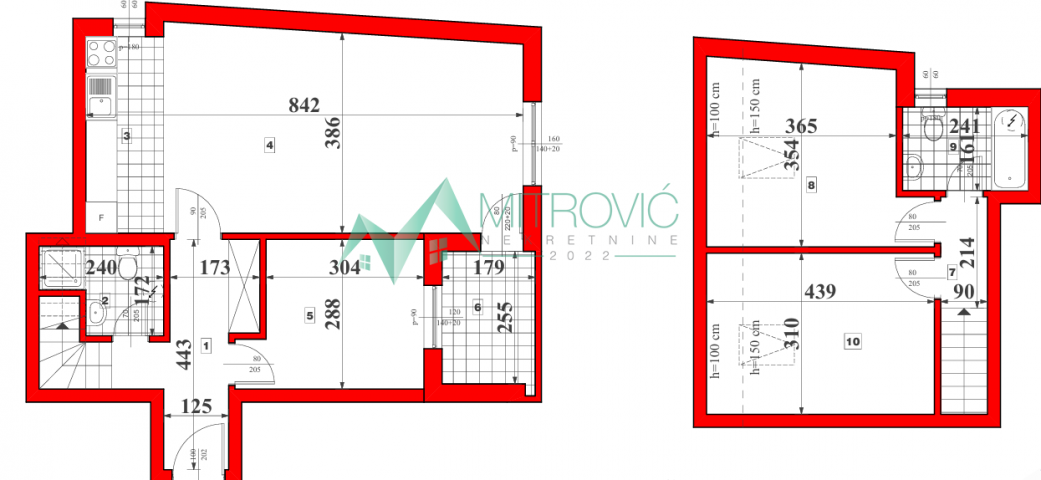 Nova Detelinara, 90m2. Četvorosoban stan na dva nivoa! 