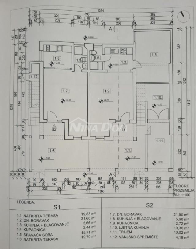 Južna strana Vira 4 apartmana 80 metara do mora