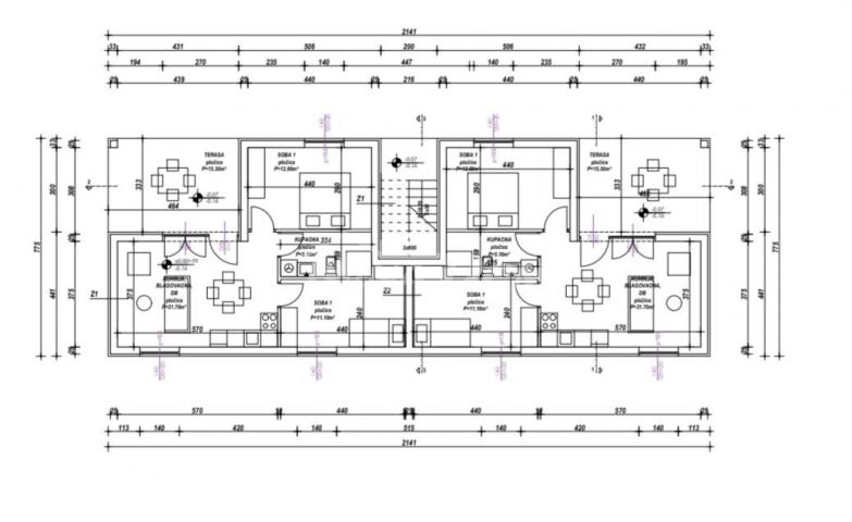 Novogradnja, južna strana, apartman u prizemlju 