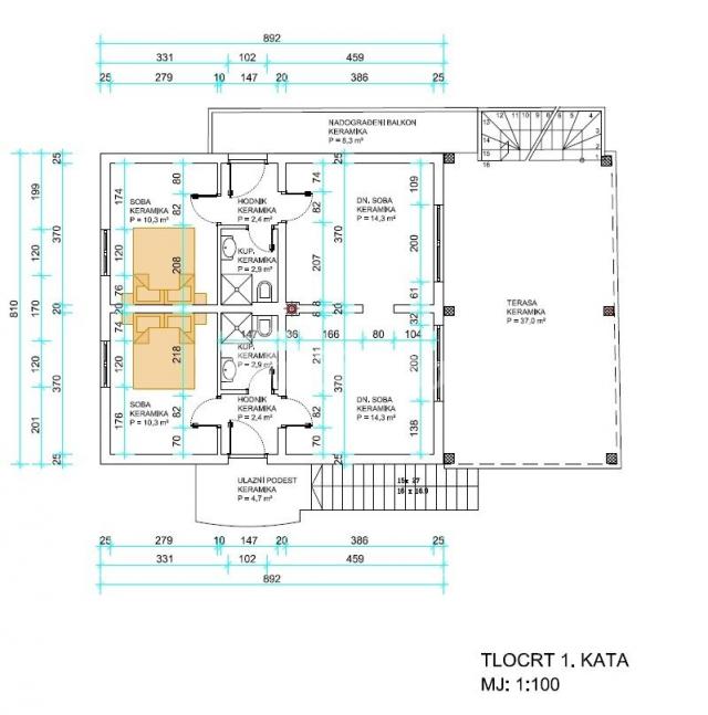 Samostojeća kuća 85 met. do mora južna strana otoka Vira. 