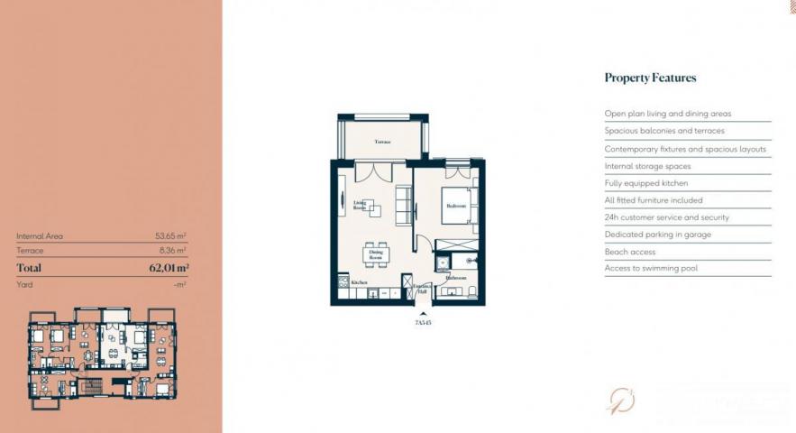 Lustica Bay Centrale - 1 sobni stan. Investicijska prilika