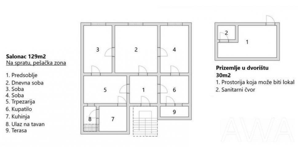 Pešačka zona, salonski stan 129m2  i dodatnih 30m2