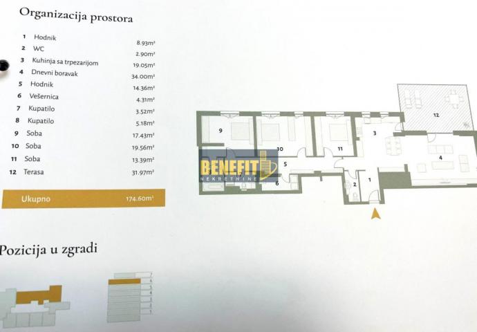 Odličan stan od 174. 6m2 u novogradnji