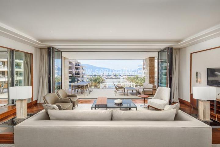 Brand new luxury two bedroom apartment with direct sea view in Porto Montenegro