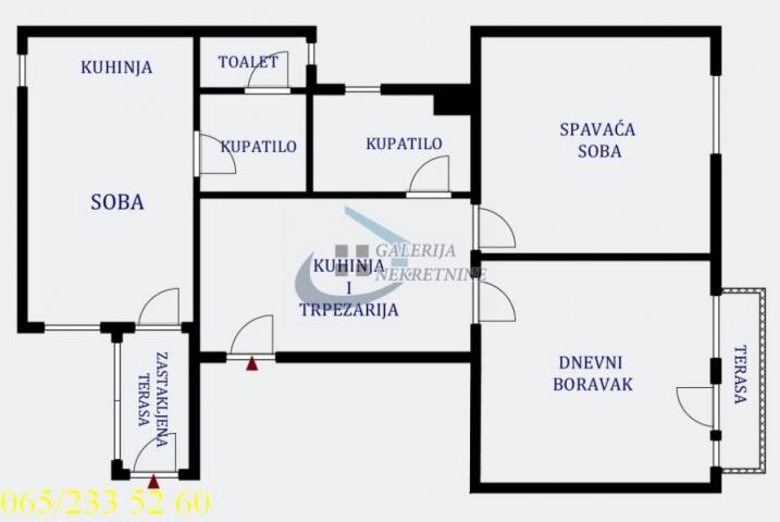 Palilula, Profesorska kolonija - Cvijićeva 80m2