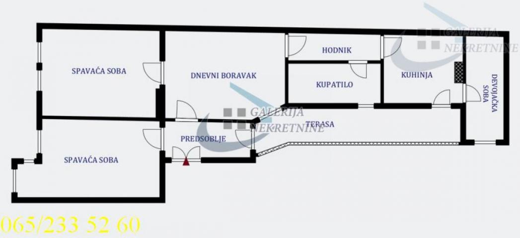 Vračar, Hram Sv. Save - Sokolska 86m2 + terasa 22m2