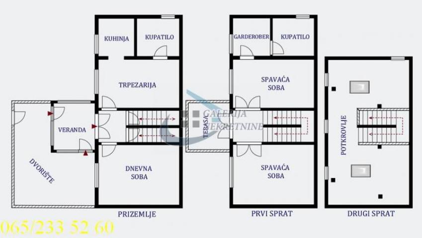 Vračar, Čubura - Sazonova 124m2+56m2