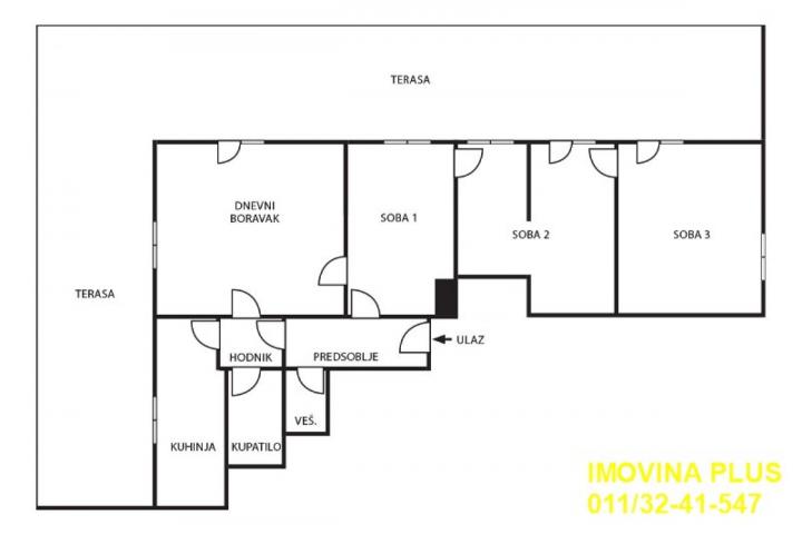 Ušće - Bulevar Mihajla Pupina, 77m2 + 106m2