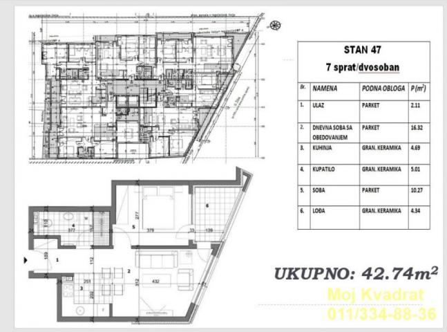 Zvezdara, Crveni krst - Žička, 43m2