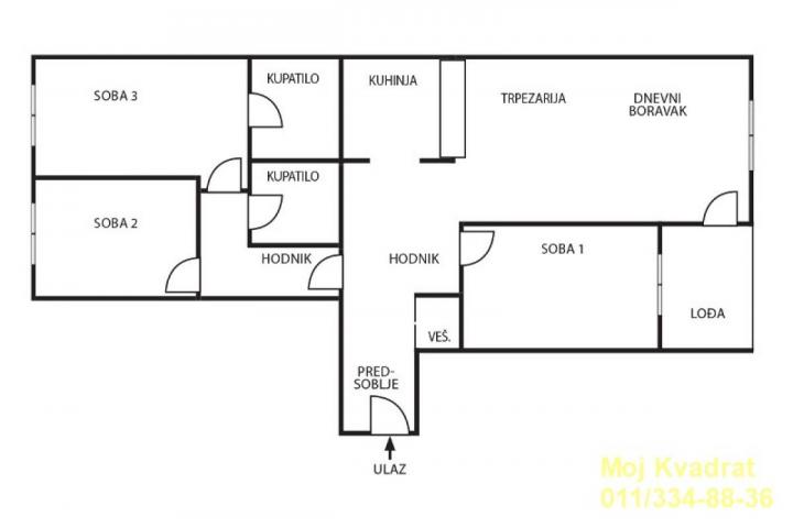 Voždovac, Saobraćajni fakultet (Voždove kapije) - Generala Rašića, 93m2