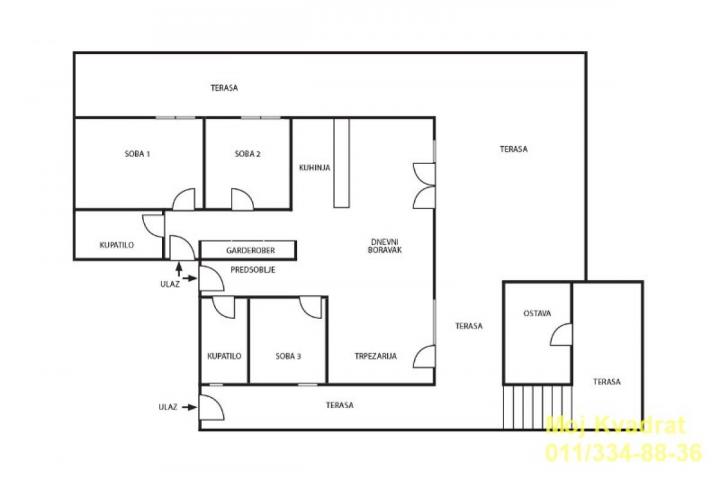 Zvezdara, Zvezdarska šuma - Milete Jakšića, 90m2 + terasa 125m2