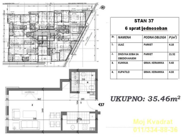 Zvezdara, Crveni krst - Žička, 35m2