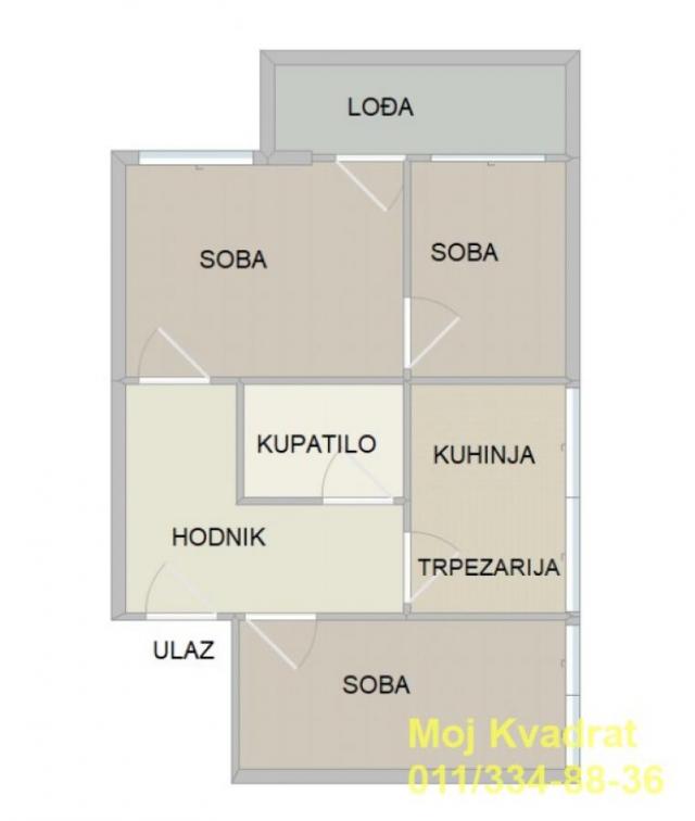 Voždovac, Šumice - Ljermontovljeva, 64m2