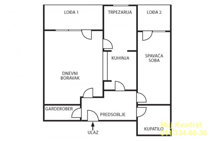 Novi Beograd, Bežanijska kosa - Nedeljka Gvozdenovića, 66m2