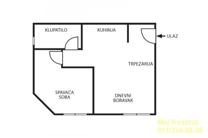 Zvezdara, Cvetanova ćuprija - Predraga Tomića, 37m2