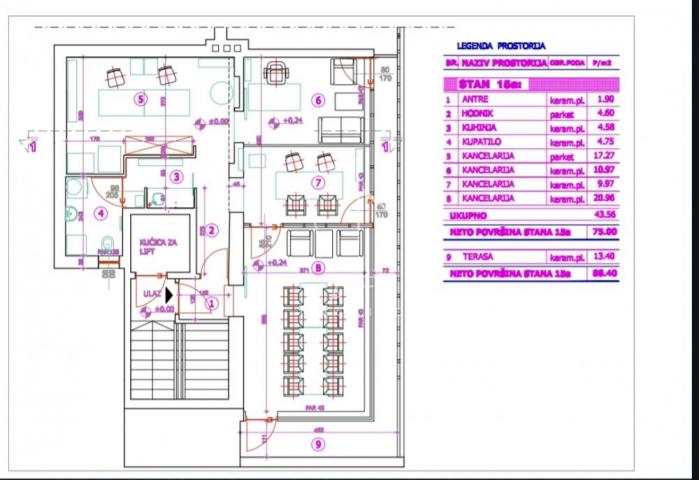 Centar, Vasina, mereno 90m2 sa parking mestom ID#8161