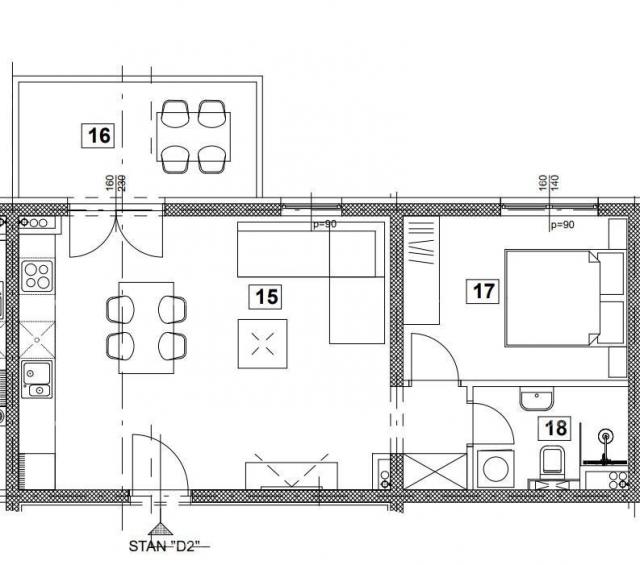 Wohnung POREČ VABRIGA  Einschlafzimmerwohnung D2 im 2. Stock im Bau