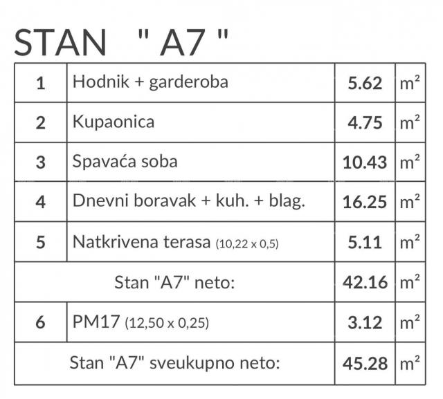 Stan Prodaja stanova u novom modernom projektu, Pula, A7