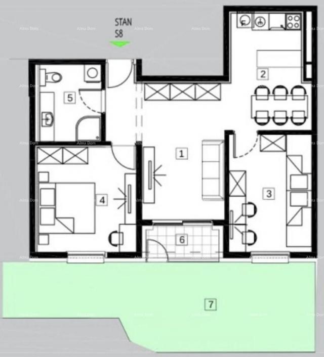 Apartment A moder apartment in a new building for sale, Umag!