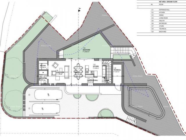 Bauland Baugrundstück zu verkaufen, Labin, mit Meerblick und Projekt