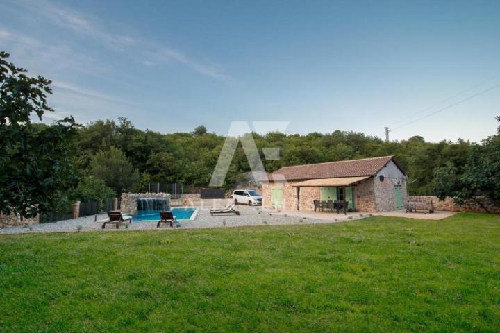 Vrbnik, stone house with a pool and a large yard! ID 117