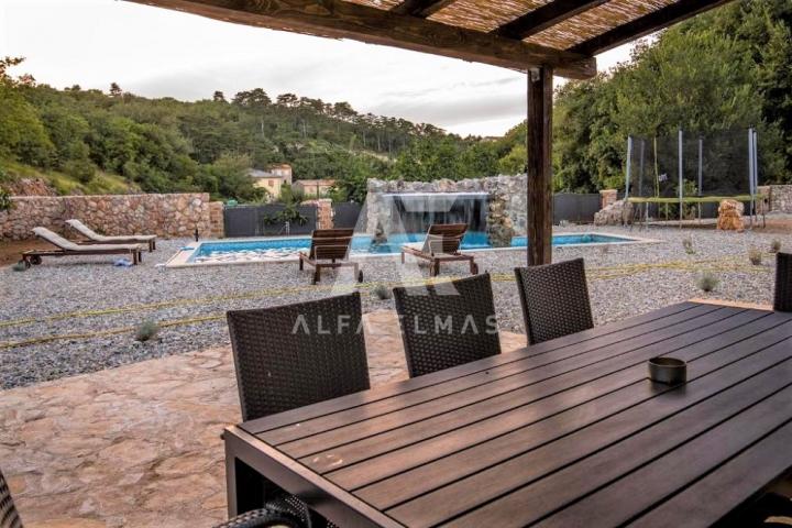 Vrbnik, stone house with a pool and a large yard! ID 117