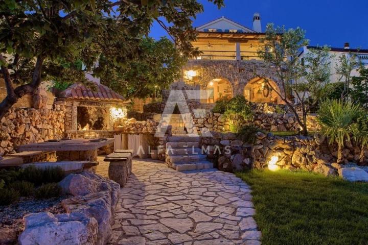 Malinska, rustic stone villa with pool!! ID 322