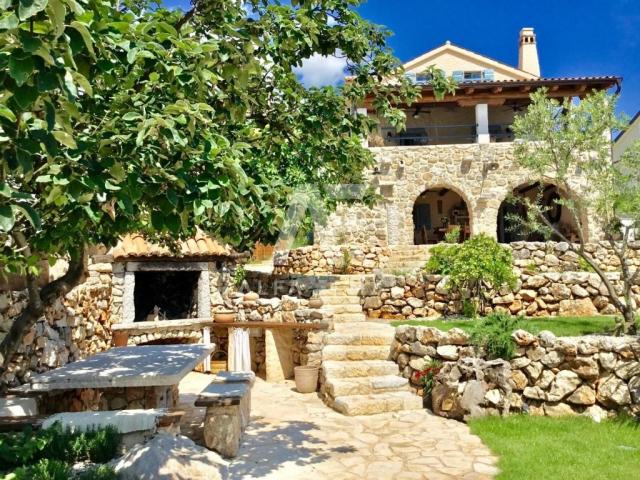 Malinska, rustic stone villa with pool!! ID 322