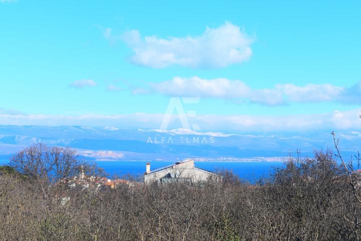 Vrbnik, novogradnja, samostojeća kuća sa pogledom na more! ID 391