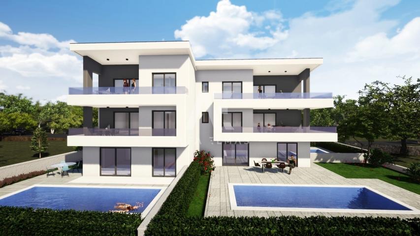 Malinska, surroundings, newly built, apartment on the second floor with a swimming pool!! ID 440