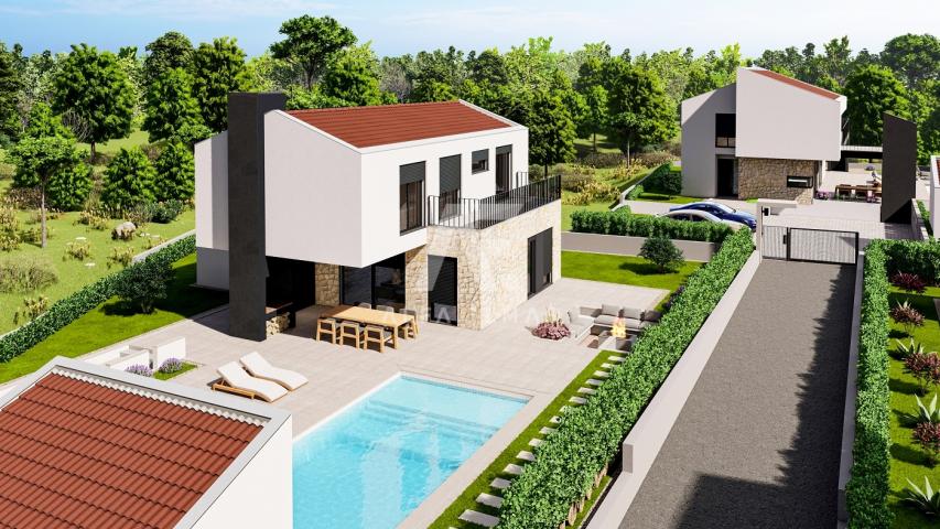 Malinska, surroundings, newly built, luxurious stone villa with swimming pool!! ID 471