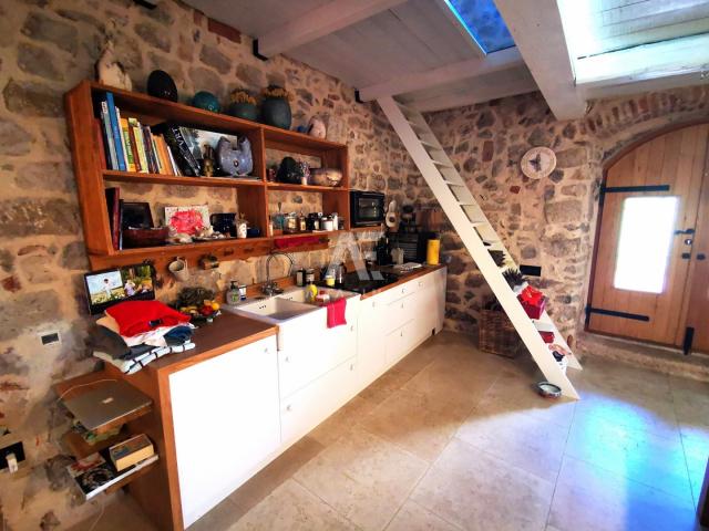 Krk, old town, renovated stone house with a garden and sea view! ID 546