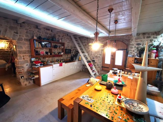 Krk, old town, renovated stone house with a garden and sea view! ID 546