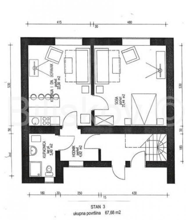 Prodaja, Donji grad, 4-soban stan, 3 apartmana, parking