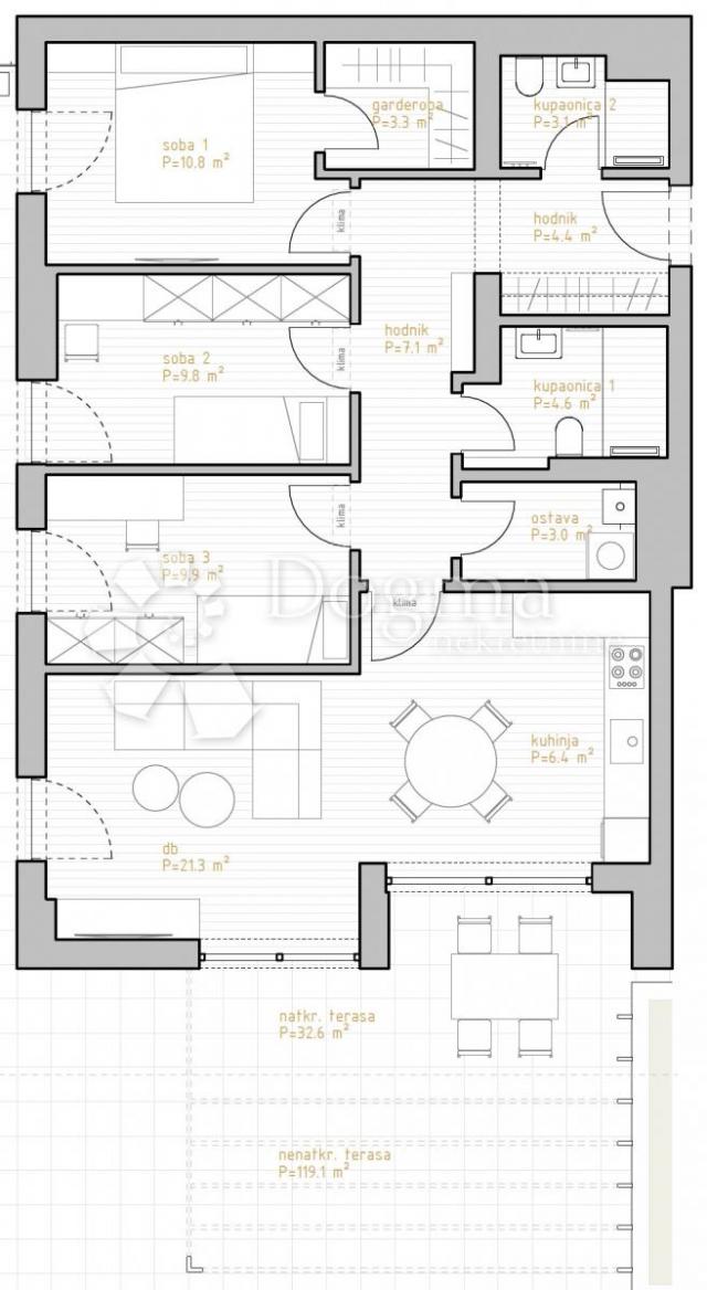 NOVOGRADNJA PREMIUM LIVING RIJEKA - STAN 1. 0 / 3S+DB