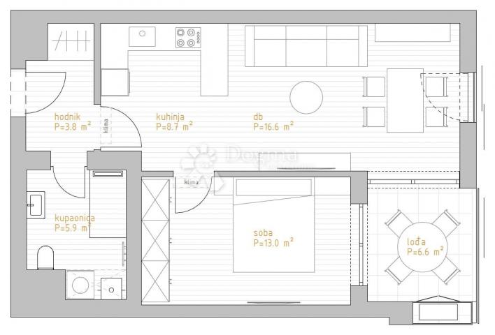 NOVOGRADNJA PREMIUM LIVING RIJEKA -  STAN 4. 1 / 1S+DB