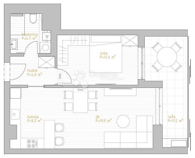 NOVOGRADNJA PREMIUM LIVING RIJEKA -  STAN 5. 2 / 1S+DB