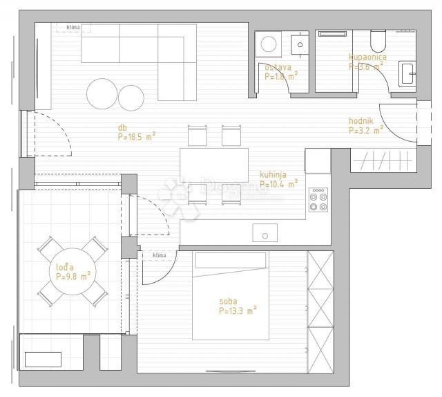 NOVOGRADNJA PREMIUM LIVING RIJEKA -  STAN 6. 1 / 1S+DB