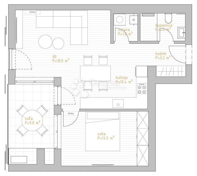  NOVOGRADNJA PREMIUM LIVING RIJEKA -  STAN 6. 4 / 1S+DB