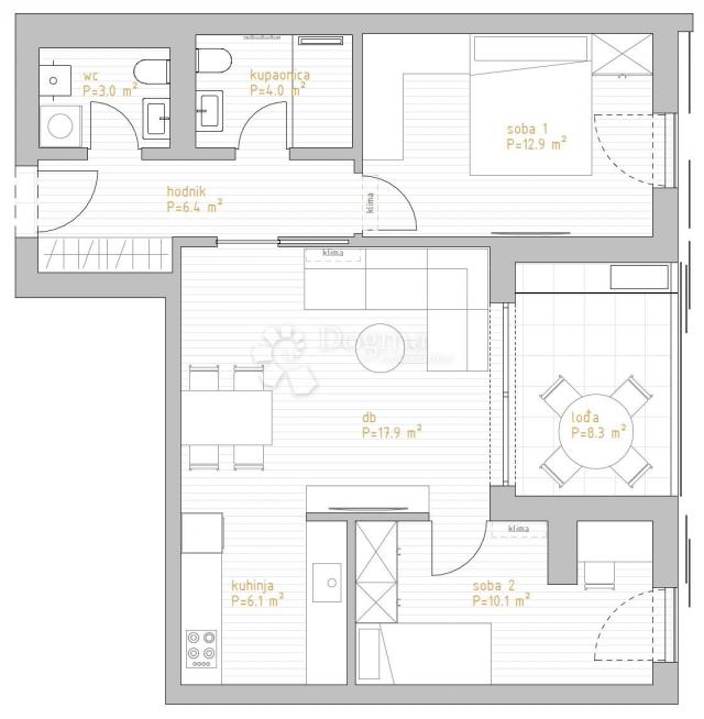 Flat Zamet, Rijeka, 145,90m2