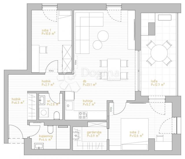 NOVOGRADNJA PREMIUM LIVING RIJEKA -  STAN 9. 2 / 2S+DB