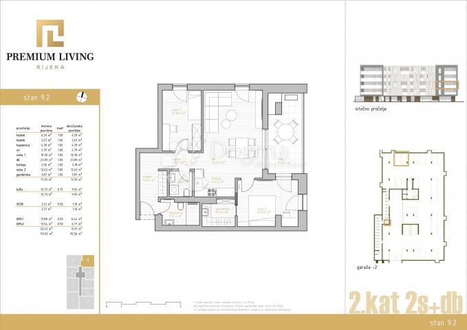 NOVOGRADNJA PREMIUM LIVING RIJEKA -  STAN 9. 2 / 2S+DB