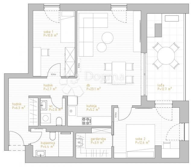 NOVOGRADNJA PREMIUM LIVING RIJEKA -  STAN 9. 3 / 2S+DB