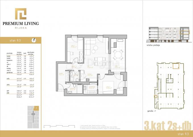 NOVOGRADNJA PREMIUM LIVING RIJEKA -  STAN 9. 3 / 2S+DB