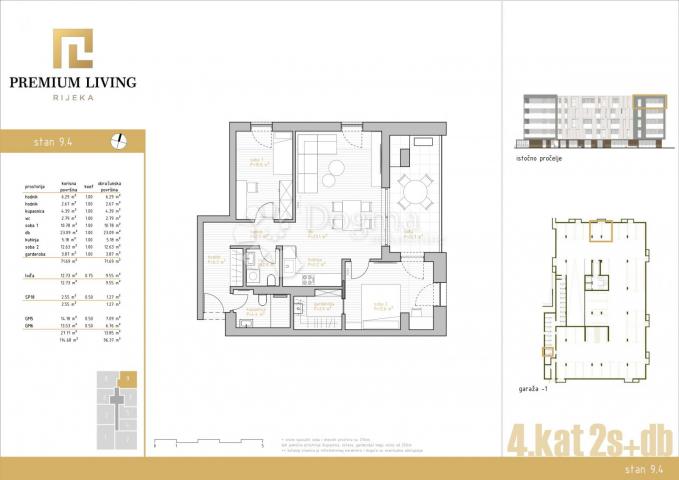 NOVOGRADNJA PREMIUM LIVING RIJEKA -  STAN 9. 4 / 2S+DB