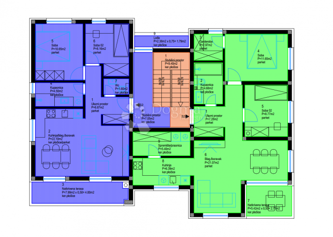 Flat Ploča, Zadar, 181,94m2