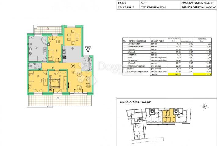 Wohnung Centar, Varaždin, 124,55m2